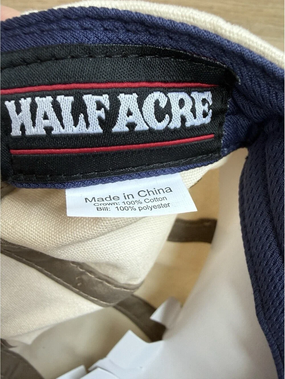 Half Acre Beer 5 Panel Camp Hat Adjustable Strapback Tan Cream Brewery Cap